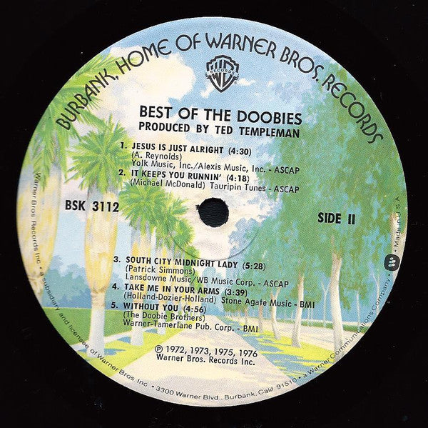 The Doobie Brothers : Best Of The Doobies (LP, Comp, RE, Pin)