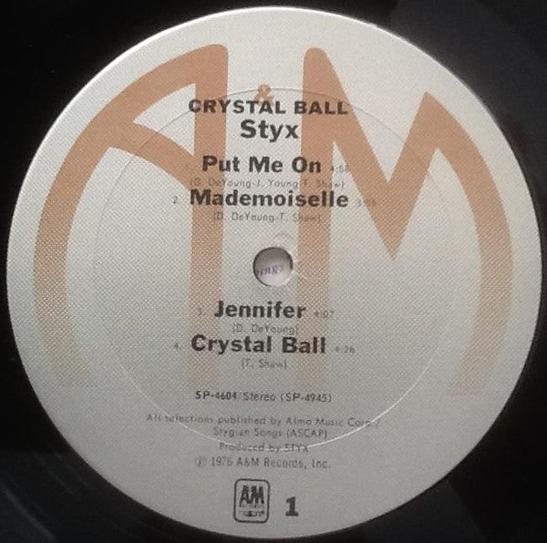 Styx : Crystal Ball (LP, Album, Ter)