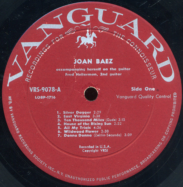 Joan Baez : Joan Baez (LP, Album, Mono, Roc)