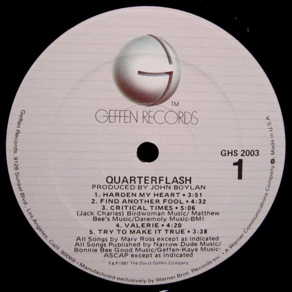 Quarterflash : Quarterflash (LP, Album, Spe)