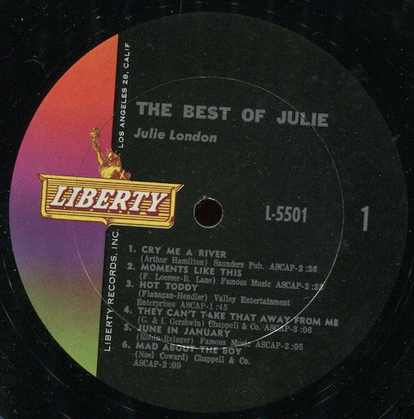 Julie London : The Best Of Julie (LP, Comp, Mono)