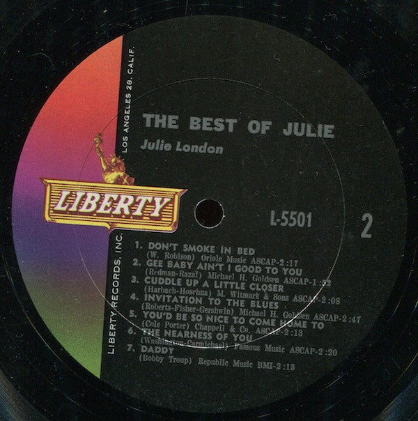 Julie London : The Best Of Julie (LP, Comp, Mono)