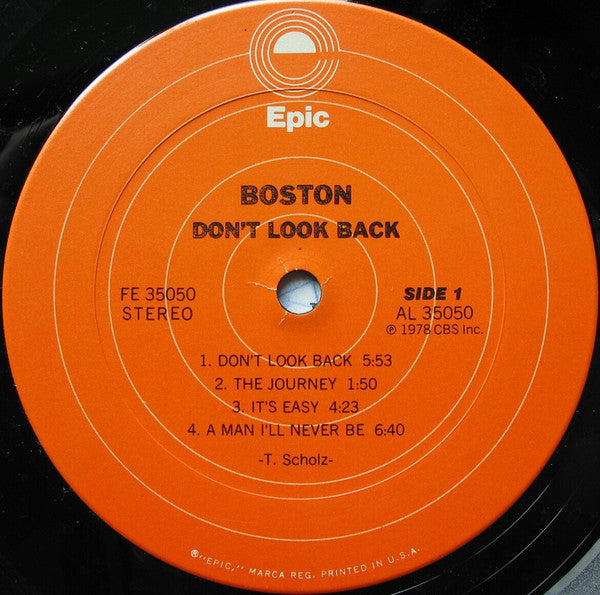 Boston : Don't Look Back (LP, Album, Ter)