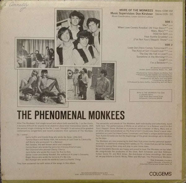 The Monkees : More Of The Monkees (LP, Album, Mono)