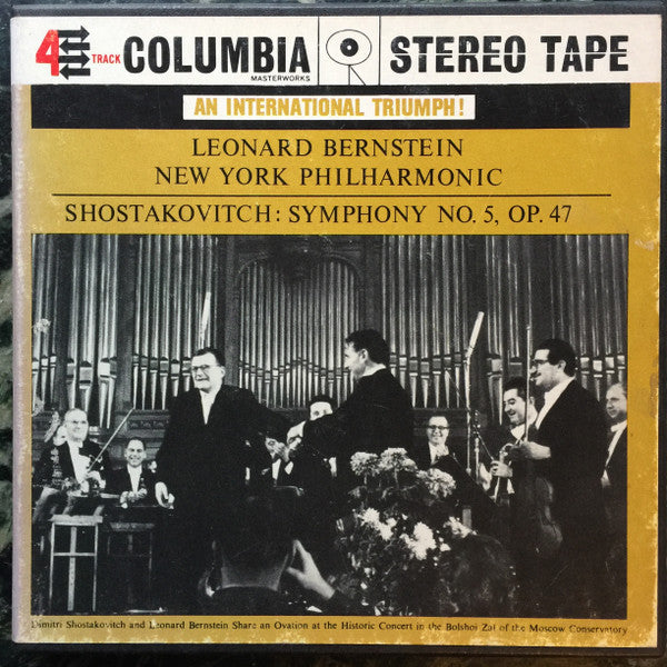 Shostakovich* - Leonard Bernstein, New York Philharmonic : Symphony No. 5 (Reel, 4tr Stereo, 7" Reel)