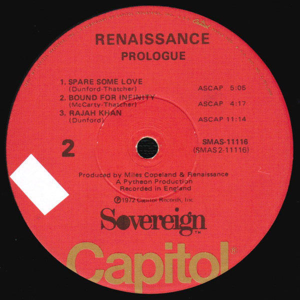 Renaissance (4) : Prologue (LP, Album, Win)