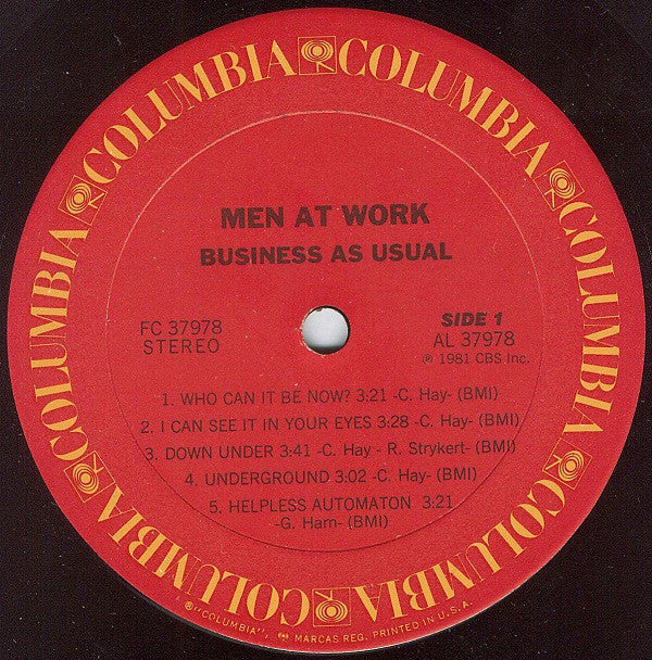 Men At Work : Business As Usual (LP, Album, Pit)