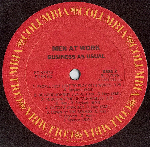 Men At Work : Business As Usual (LP, Album, Pit)