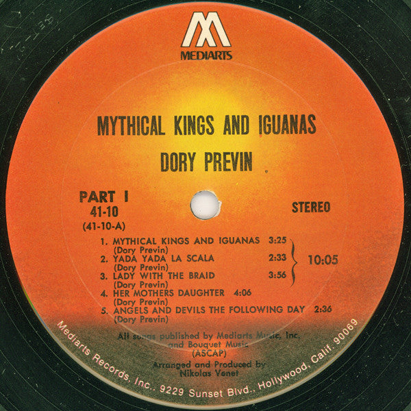 Dory Previn : Mythical Kings And Iguanas (LP, Album, Gat)