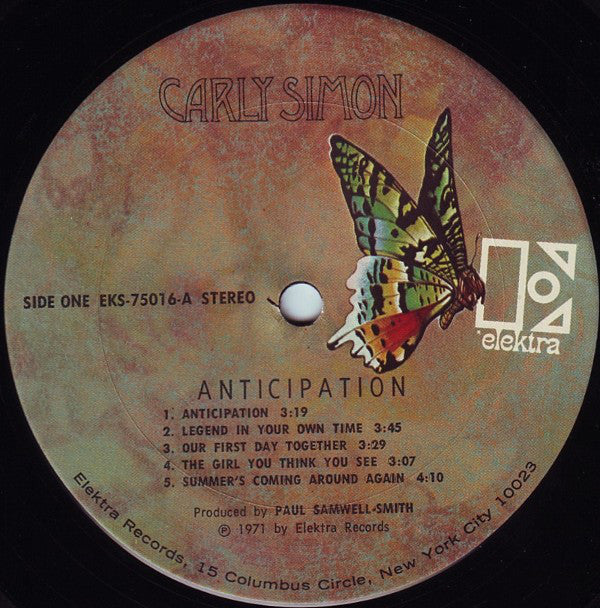 Carly Simon : Anticipation (LP, Album, Pit)