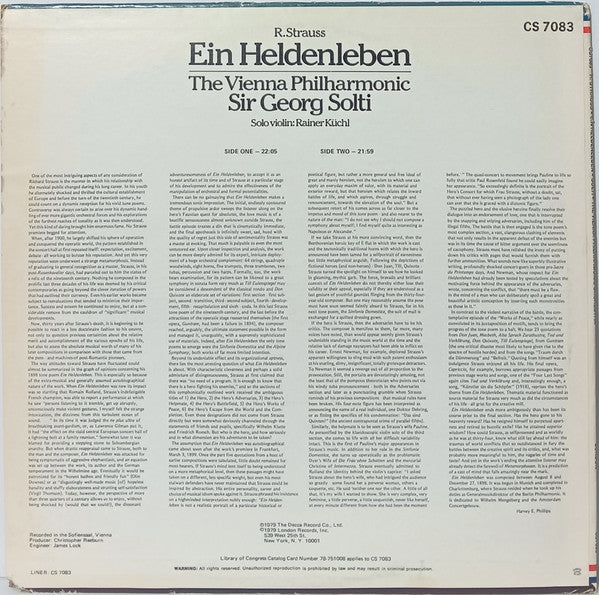 R. Strauss*, The Vienna Philharmonic*, Sir Georg Solti* : Ein Heldenleben (LP, Album)