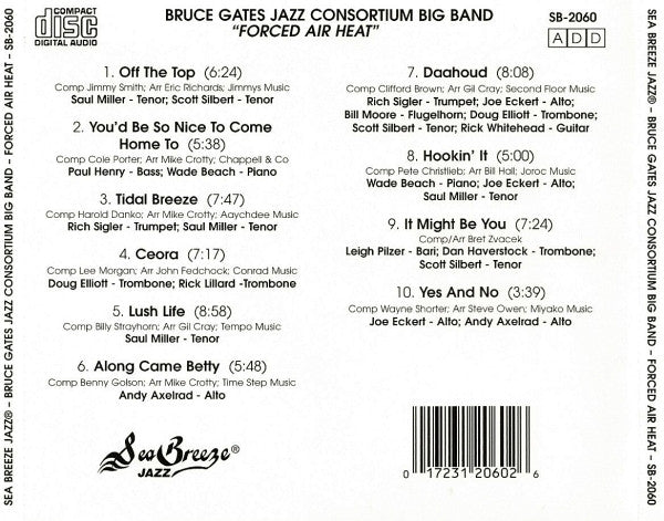 Bruce Gates Jazz Consortium Big Band : Forced Air Heat (CD)