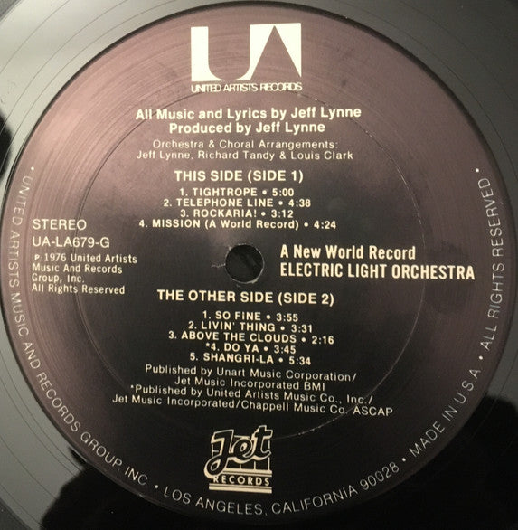 Electric Light Orchestra : A New World Record (LP, Album, Club)