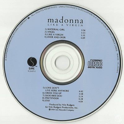 Madonna : Like A Virgin (CD, Album)