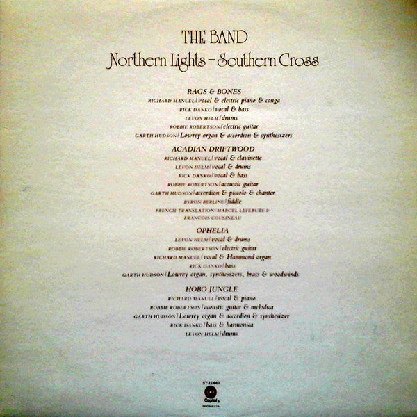 The Band : Northern Lights-Southern Cross (LP, Album, Jac)