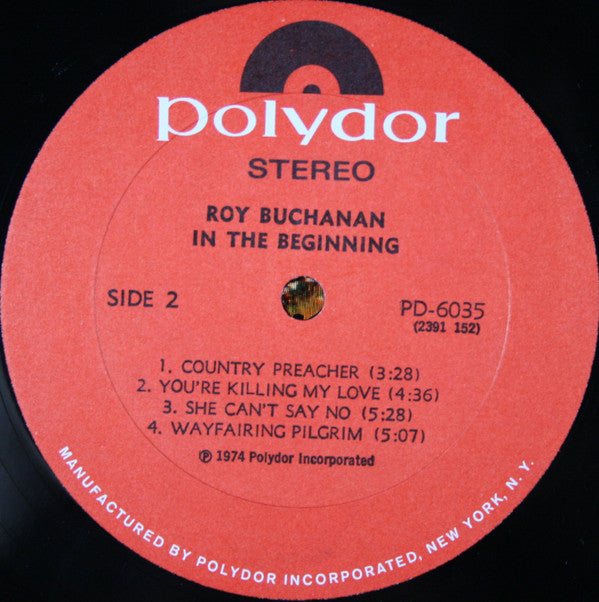 Roy Buchanan : In The Beginning (LP, Album)