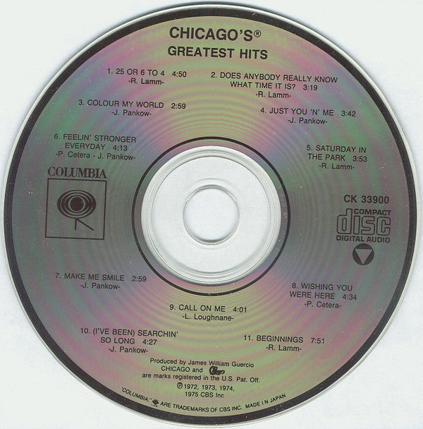 Chicago (2) : Chicago's Greatest Hits (CD, Comp)