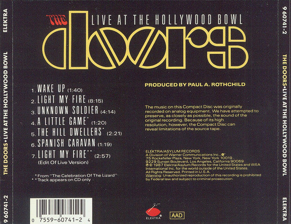 The Doors : Live At The Hollywood Bowl (CD, MiniAlbum)