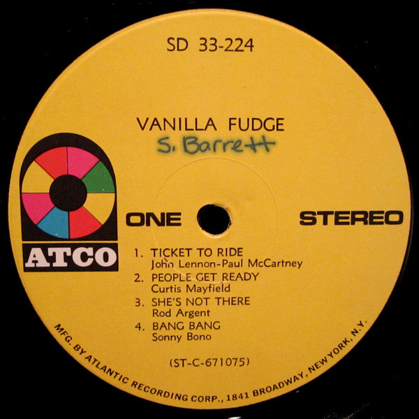 Vanilla Fudge : Vanilla Fudge (LP, Album, RE)