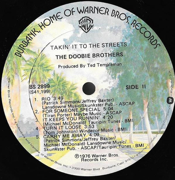 The Doobie Brothers : Takin' It To The Streets (LP, Album, Gol)