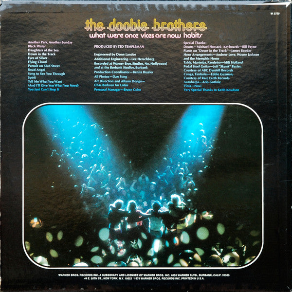 The Doobie Brothers : What Were Once Vices Are Now Habits (LP, Album, San)