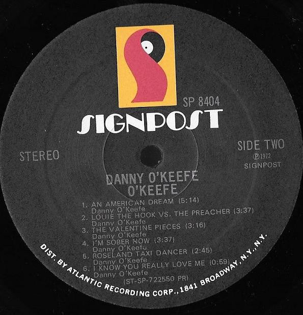 Danny O'Keefe : O'Keefe (LP, Album, PR )