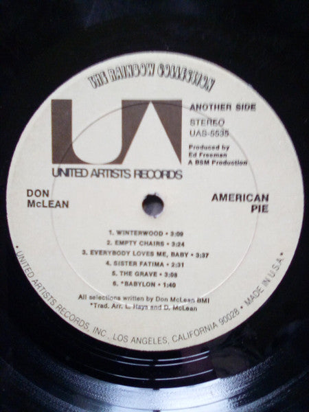 Don McLean : American Pie (LP, Album, Club)