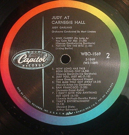 Judy Garland : Judy At Carnegie Hall - Judy In Person (2xLP, Album, Mono, Scr)