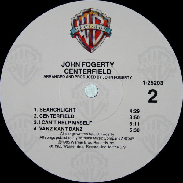 John Fogerty : Centerfield (LP, Album, RE, Spe)