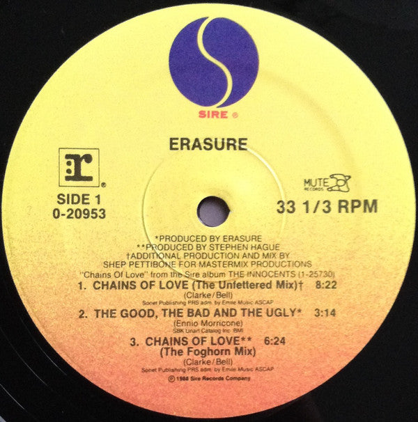 Erasure : Chains Of Love (12", Maxi, Spe)