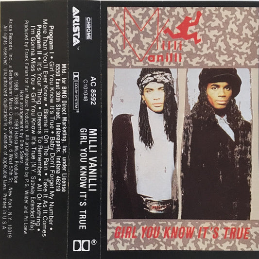 Milli Vanilli : Girl You Know It's True (Cass, Album, Club, BMG)