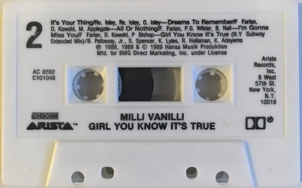 Milli Vanilli : Girl You Know It's True (Cass, Album, Club, BMG)