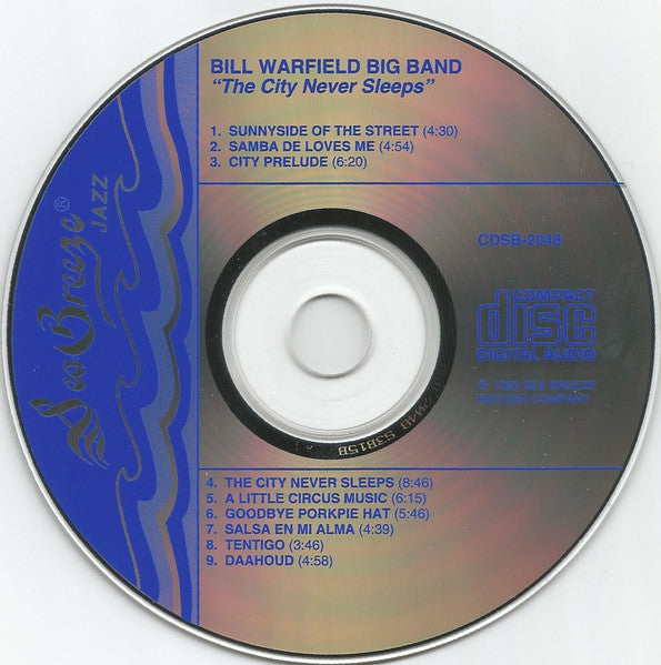 Bill Warfield Big Band : The City Never Sleeps (CD)