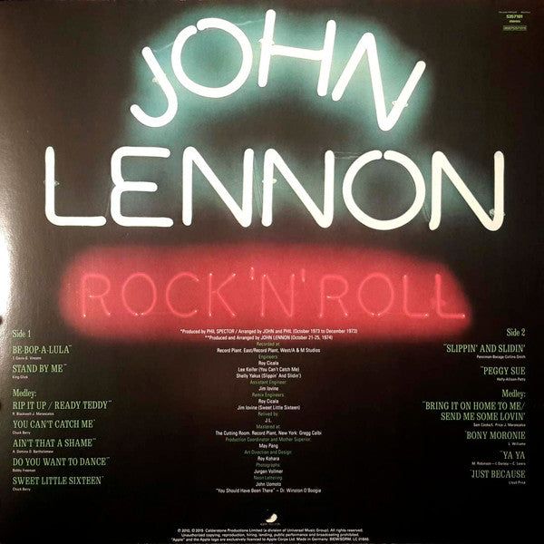 John Lennon : Rock 'N' Roll (LP, Album, RE, RM, 180)