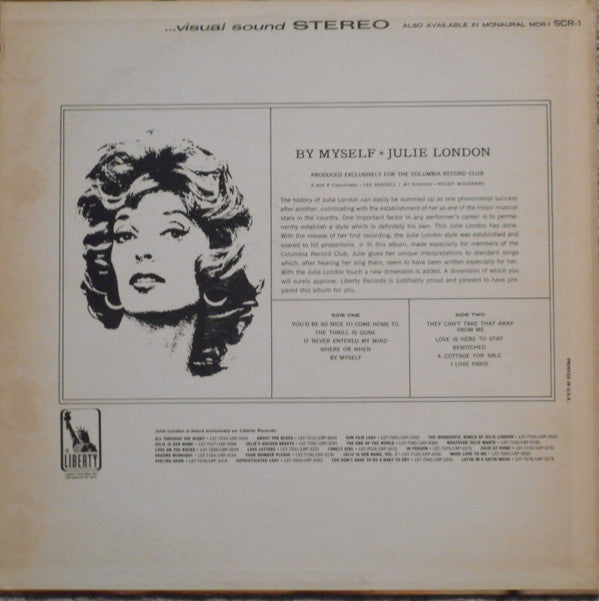 Julie London : By Myself (LP, Comp, Club, San)