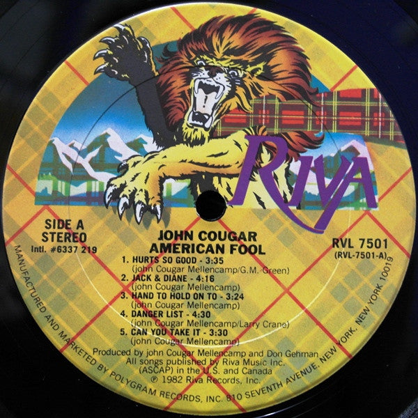 John Cougar* : American Fool (LP, Album, Club, Col)