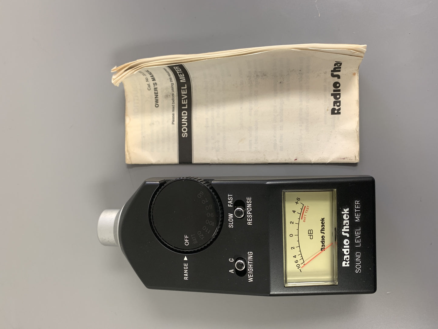 Radioshack Sound Level Meter *manual