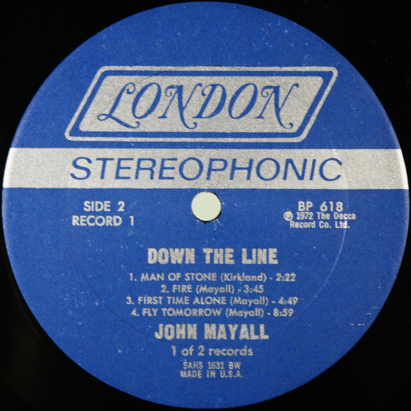 John Mayall : Down The Line (LP, Comp + LP, Album + Album, Comp, BW )