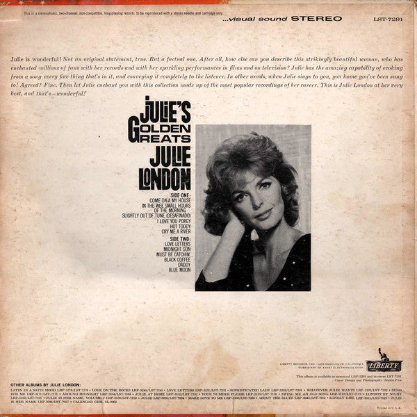 Julie London : Julie's Golden Greats (LP, Comp, Mon)