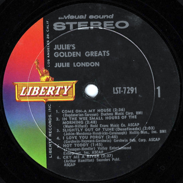 Julie London : Julie's Golden Greats (LP, Comp, Mon)