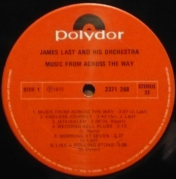 James Last : Music From Across The Way (LP, Album)