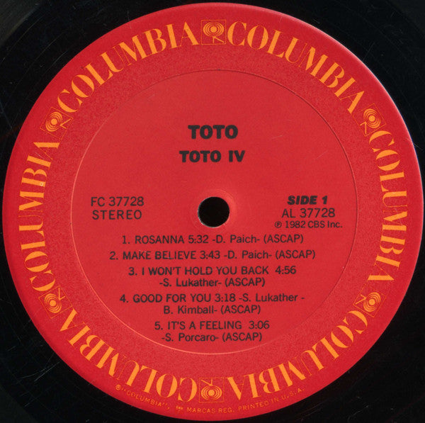 Toto : Toto IV (LP, Album, Pit)