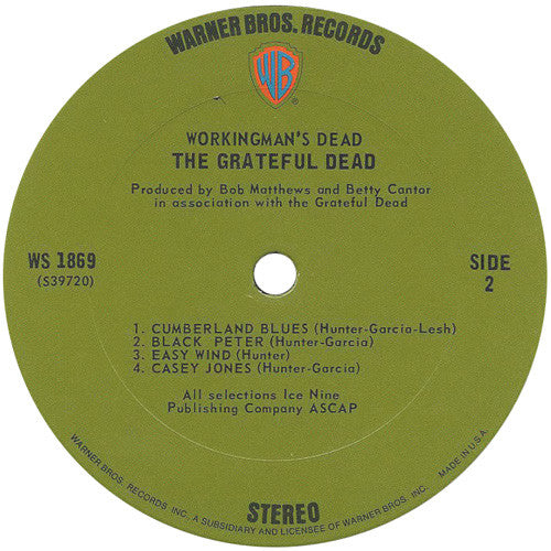 The Grateful Dead : Workingman's Dead (LP, Album, Pit)