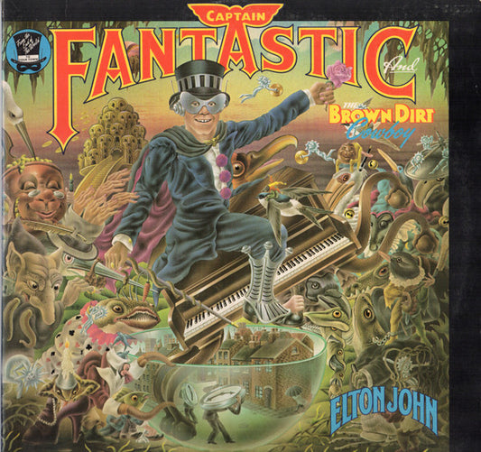 Elton John : Captain Fantastic And The Brown Dirt Cowboy (LP, Album, Pin)