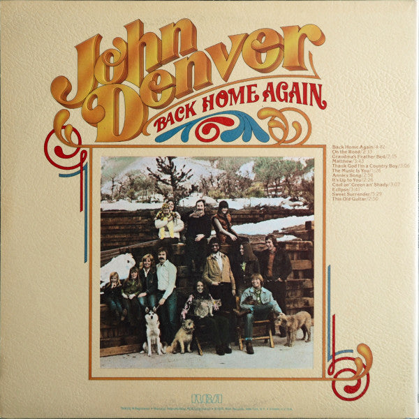 John Denver : Back Home Again (LP, Album, Hol)