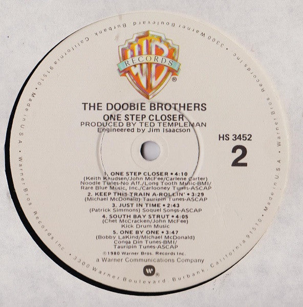 The Doobie Brothers : One Step Closer (LP, Album, RE, Emb)