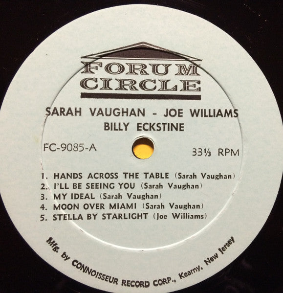 Sarah Vaughan, Joe Williams, Billy Eckstine : Sarah Vaughan / Joe Williams / Billy Eckstine (LP, Comp)