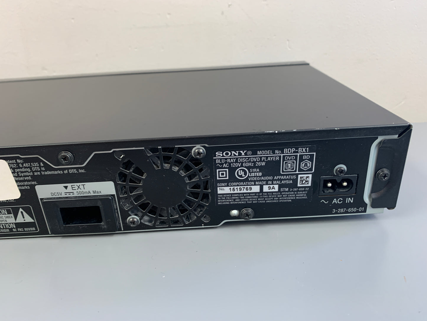 Sony BDP-BX1 Blu Ray Player