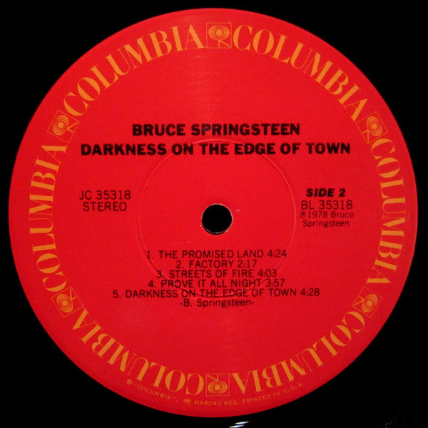 Bruce Springsteen : Darkness On The Edge Of Town (LP, Album, NAM)