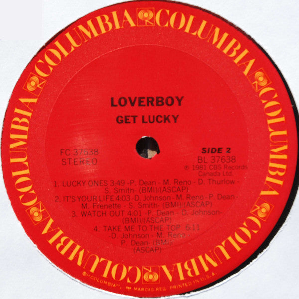 Loverboy : Get Lucky (LP, Album, Ter)